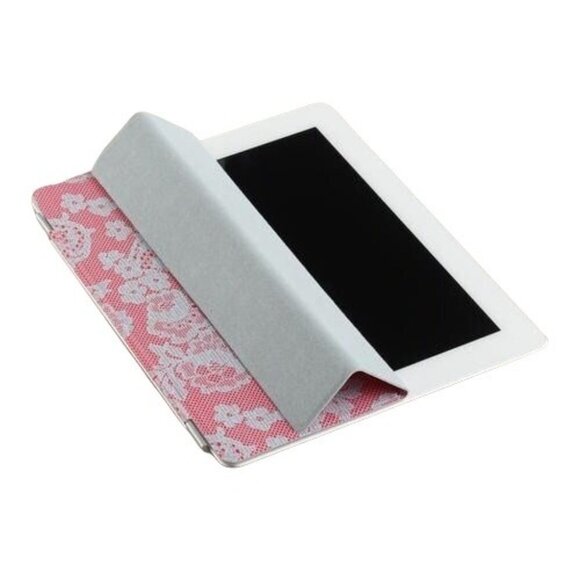 Cost Plus World Market Ipad Cover Pink Blue Magnetic Lace Fits 9.45 x 7.67 - Picture 2 of 4